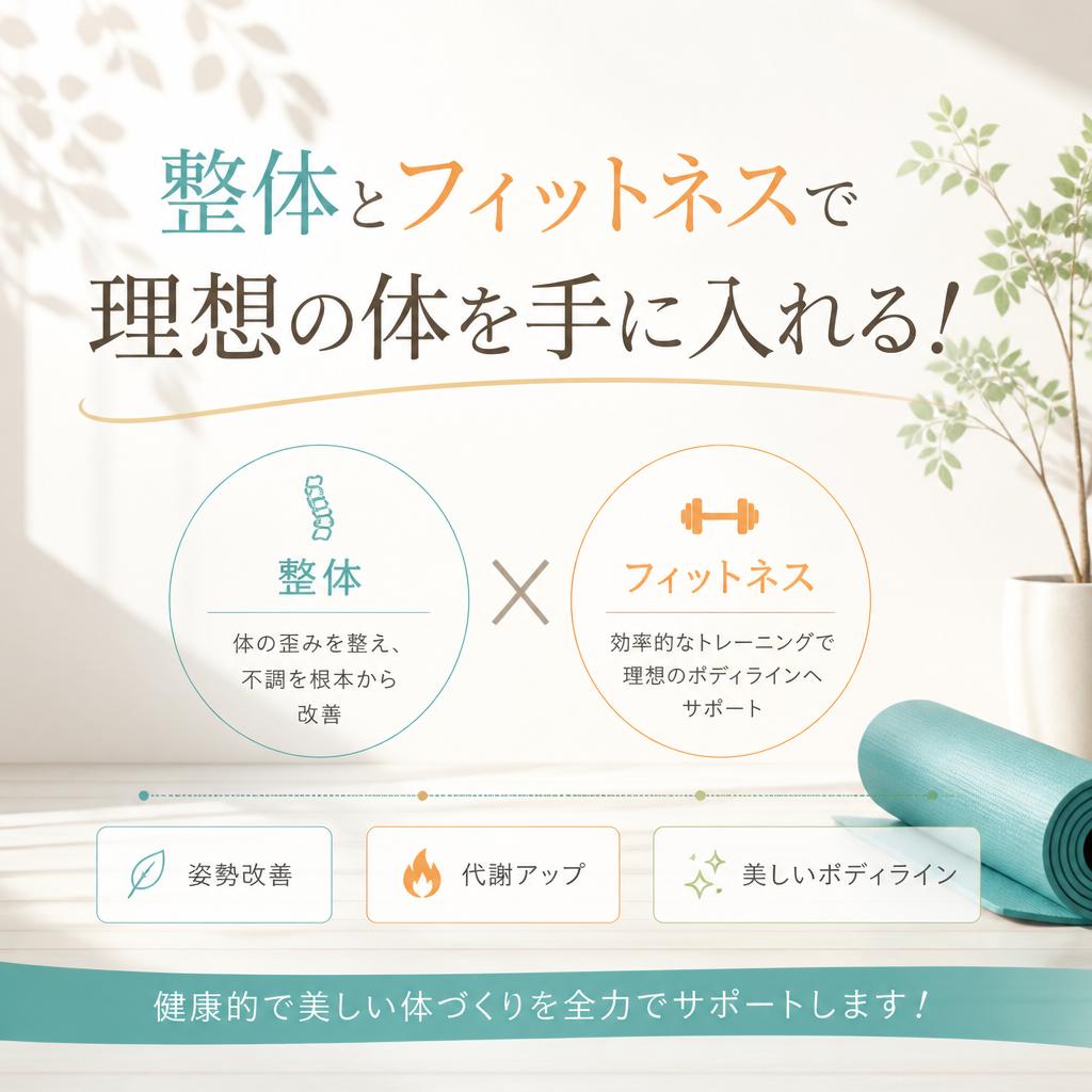 整体とフィットネスで理想の体を手に入れる！