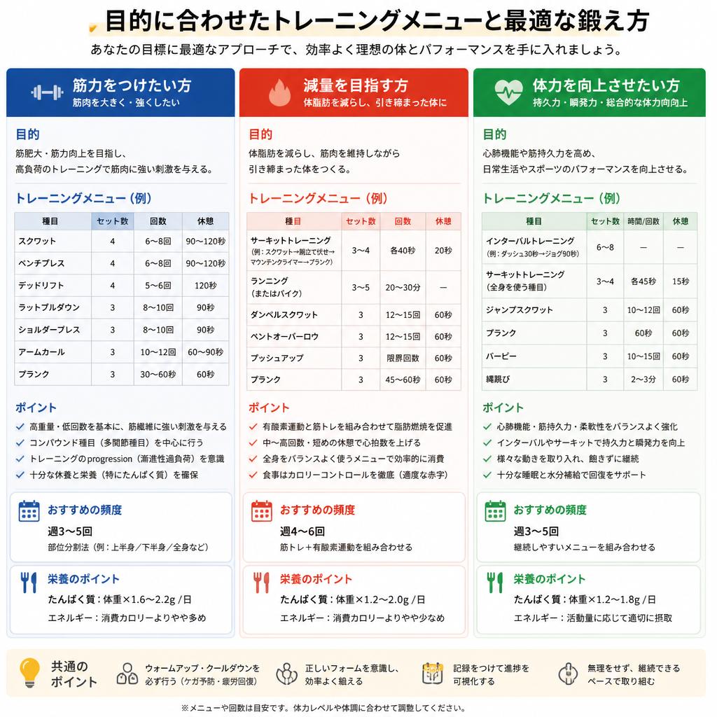 効果的なトレーニングメニュー