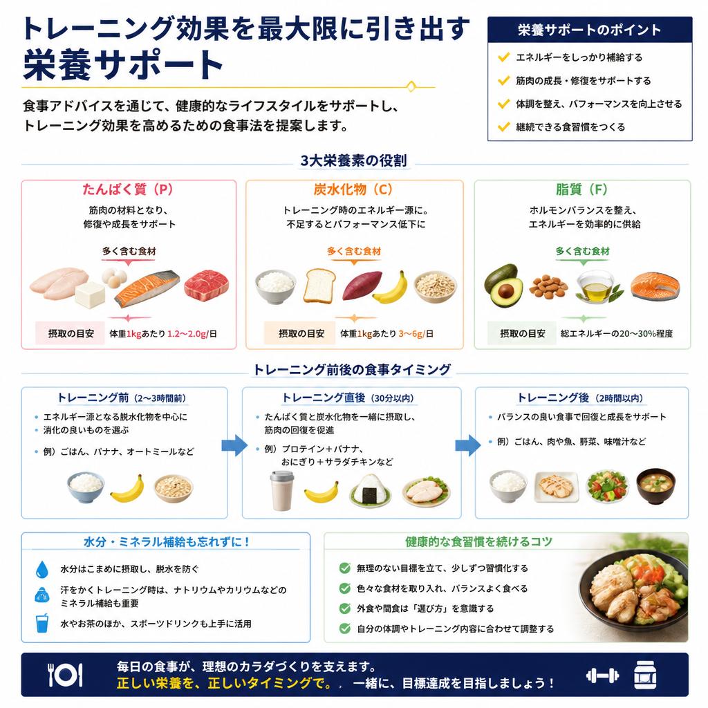 栄養サポートで成果を最大化