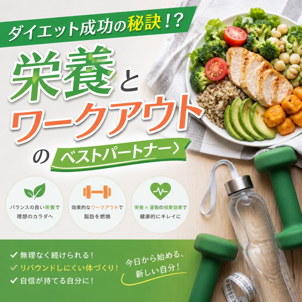 ダイエット成功の秘訣！？栄養とワークアウトのベストパートナー