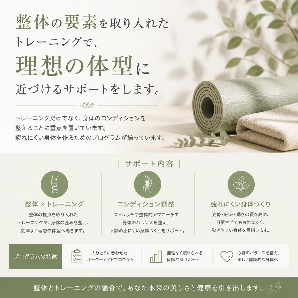 ボディメイクの新たなアプローチ
