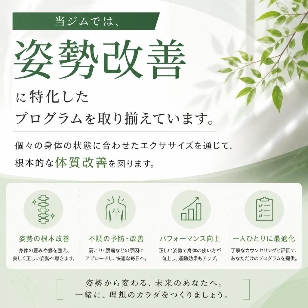 姿勢改善プログラムのご紹介
