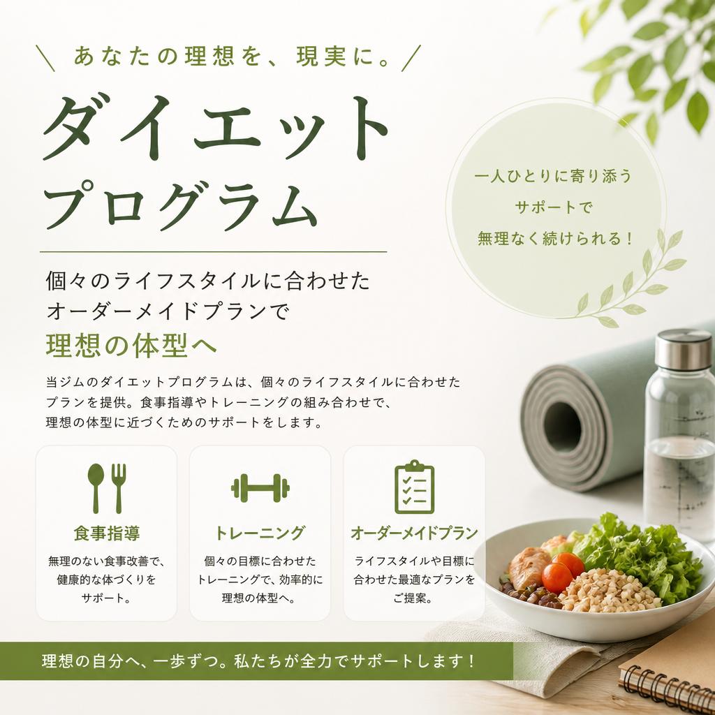「ダイエットプログラムの特徴」