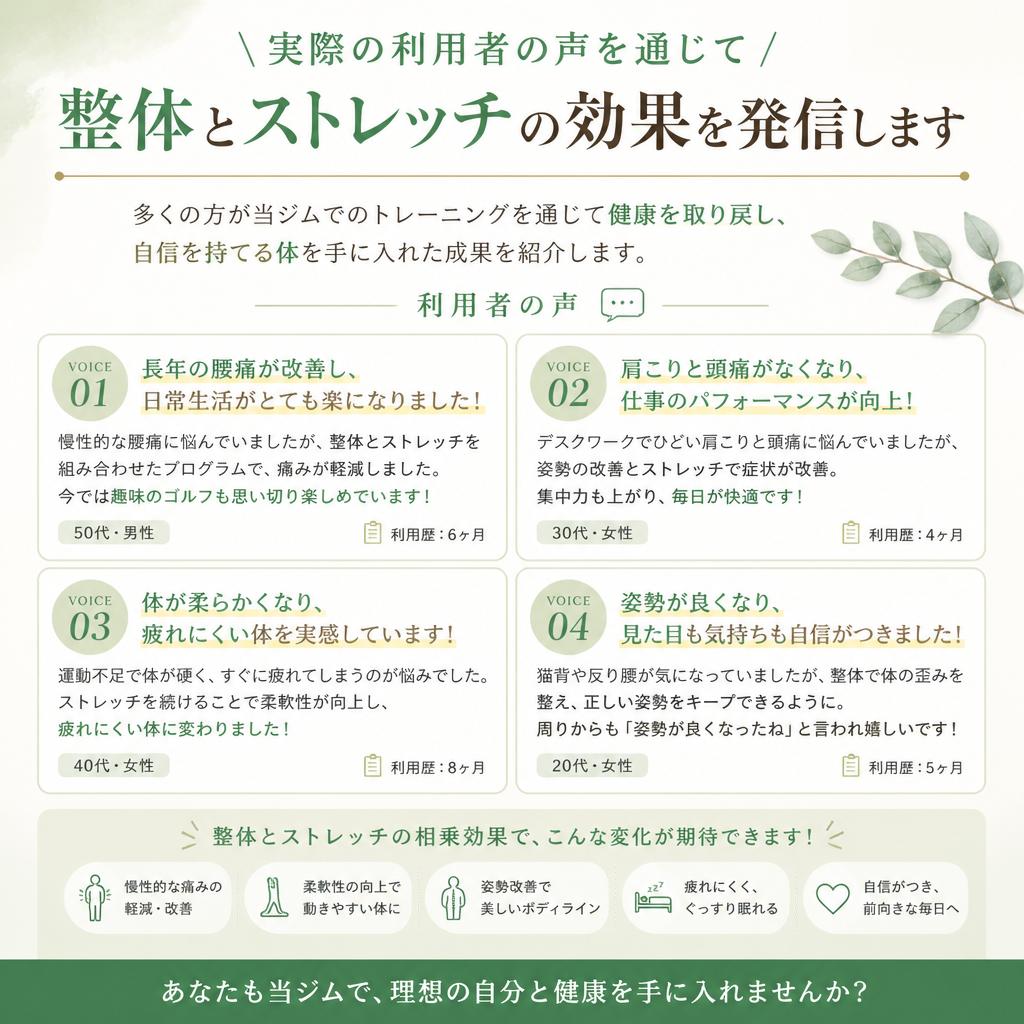 利用者の声 - 体験談