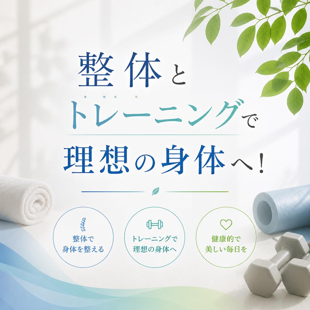 整体とトレーニングで理想の身体へ！