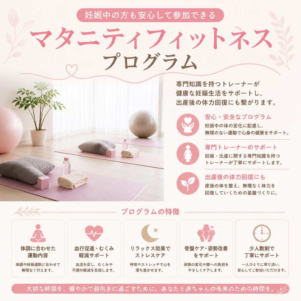 安心・安全なマタニティフィットネス