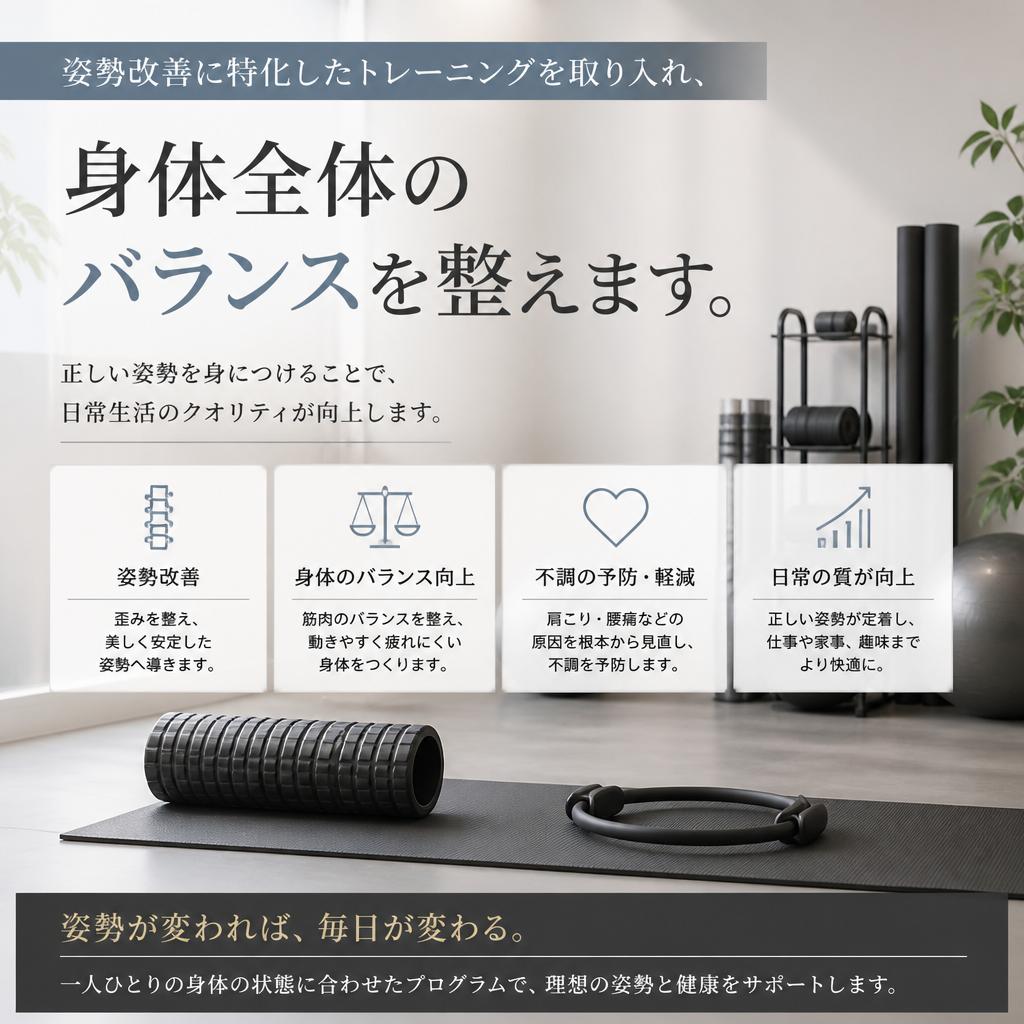 3. 姿勢改善で健康的な身体へ