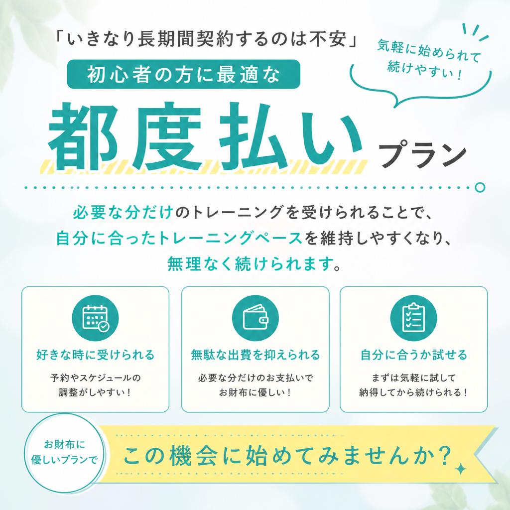都度払いプランの魅力