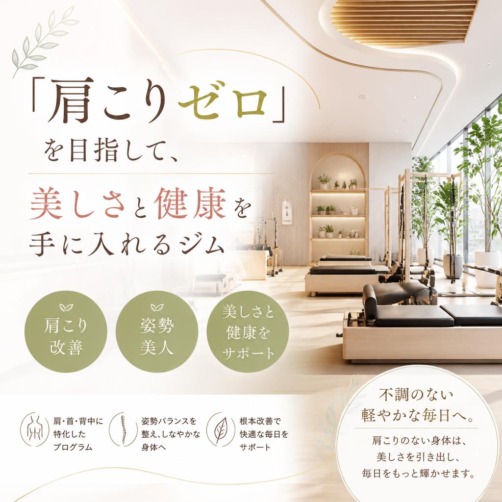 「肩こりゼロ」を目指して、美しさと健康を手に入れるジム