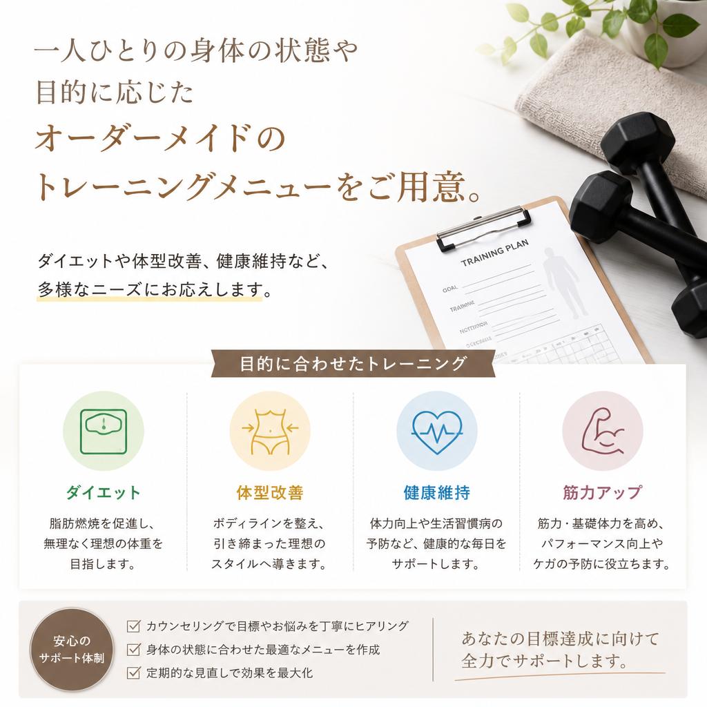 個別のニーズに応えるトレーニング
